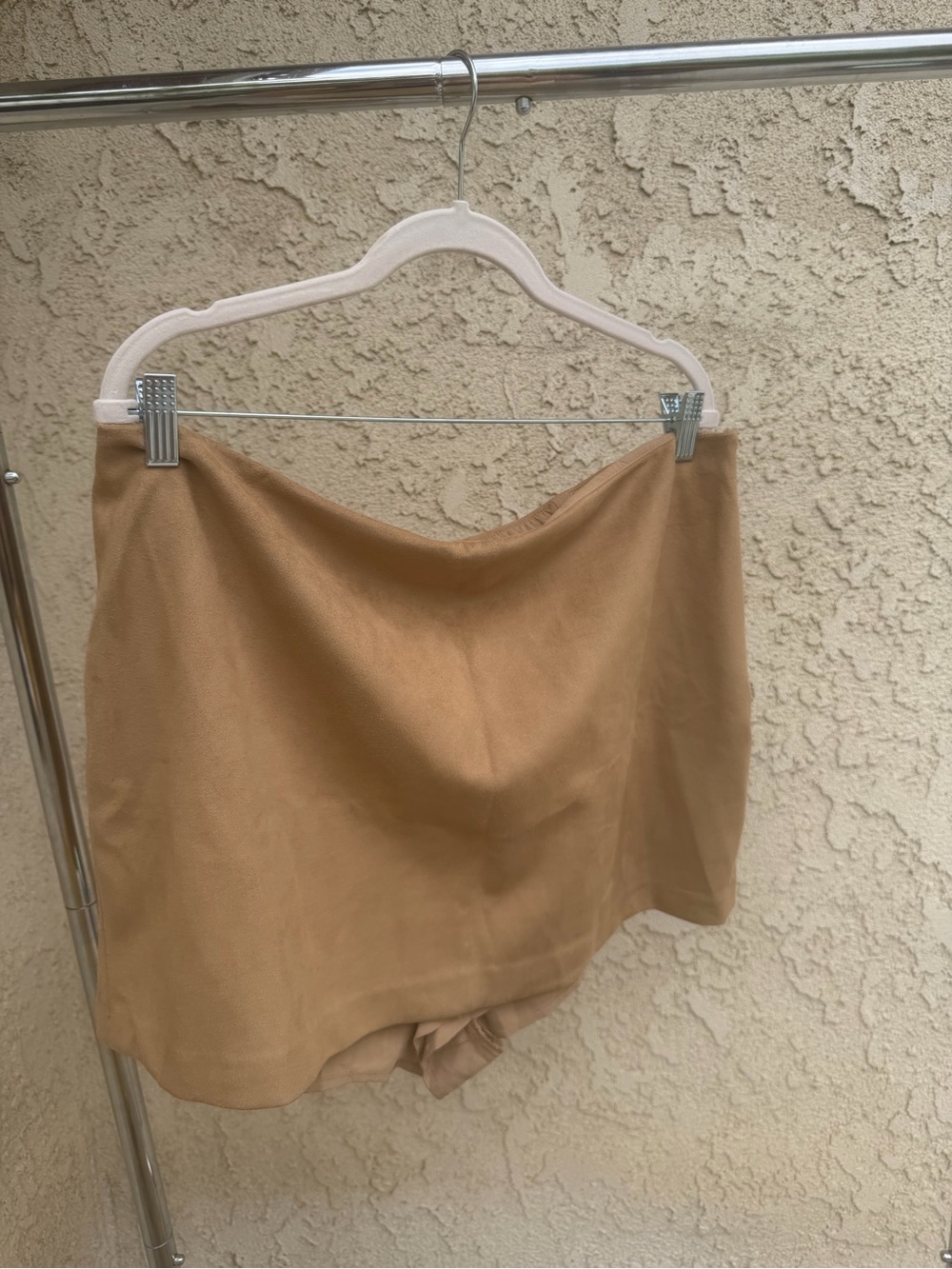 Abercrombie & Fitch Brown Suede-Look Mini Skort